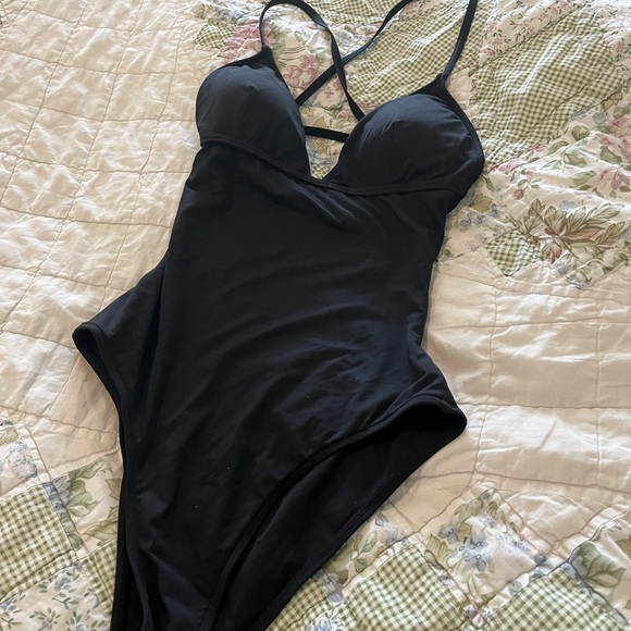 Ripcurl black one piece swimsuit medium - Picture 1 of 2